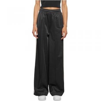 Urban Classics Women's Black Pin Tuck Track Sweatpants