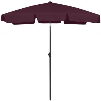 vidaXL Beach Parasol Bordeaux Red 180x120 cm