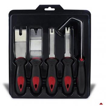Malayas® 5pzas Removedor Extractor Herramientas Desmontar Paneles Puerta Clip de Coche Auto de Acero inoxidable Mango de Plástico Reparación Accesorios, Auto Trim Door Panel Molding Clip Removal Tool Kit