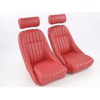Sportsitz Schalensitz Set 1x links + 1x rechts rot