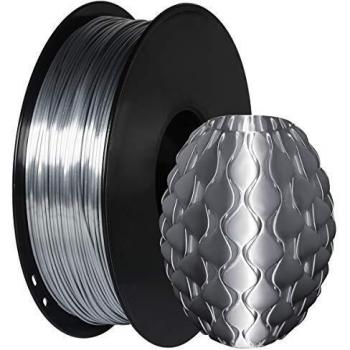 GIANTARM Filamento PLA 1.75mm Silk Plateado, Impresora 3D PLA Filamento 1 kg Carrete