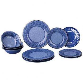 Juego de Vajilla Gimex Stone Line 12 Piezas Color Azur