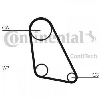 Correa dentada CONTITECH CT534 - Correa dentada de alta calidad, diseñada para un rendimiento óptimo en motores, fabricada por Contitech, con dimensiones específicas y resistencia a la fricción y al desgaste