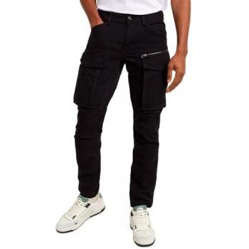 G-Star Rovic Zip 3D Regular Tapered Cargo Pants for Men, Dark Black, Size 33/34