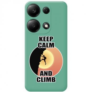 Funda Silicona Líquida Verde Hombre Escalada para Xiaomi Redmi Note 13 Pro 4G