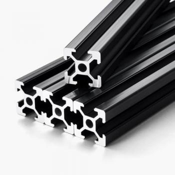 VEVOR 2020 Aluminum Extrusion Profiles - 10 Pack, Anodized Linear Rail, T-Slot Design, 2000 mm Length, High Strength for 3D Printer & CNC Machine, Black