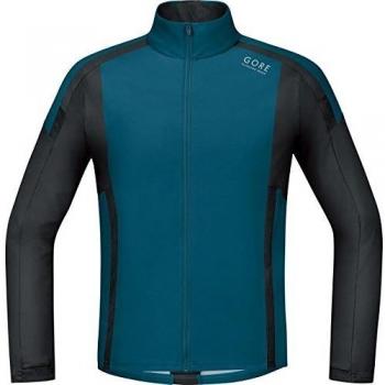 Gore Running Wear Air Windstopper Soft Shell SWSAIR299906 - Camiseta de manga larga para hombre, color azul oscuro / negro, talla XL