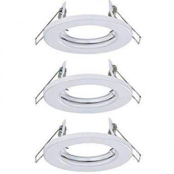 Set de 3 focos empotrados GU10 fijos, blancos