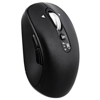 Ratón Inalámbrico Recargable T'nb Infinite Mini con Doble Rueda - Bluetooth y Dongle USB-A 2.4 GHz - Negro