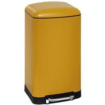 Cubo de Basura Metal 30L Naranja Ariane Transparente