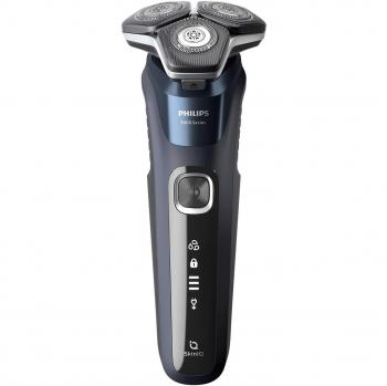Afeitadora Philips S5885/35 Wet & Dry, Series 5000, recortadora de barba y cabello, tecnología de afeitado en húmedo y seco, cabezales flexibles en 5 direcciones, batería de