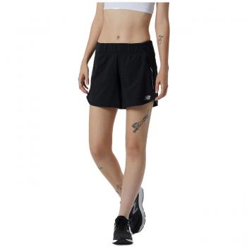 Pantalón corto New Balance Impact Run 5 negro blanco mujer - XS