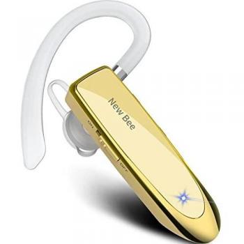 Auriculares Manos Libres, New Bee Auricular Bluetooth Inalámbrico Negocio con Micrófono Auricular para iPhone, Samsung, Huawei, Xiaomi, HTC, LG, Sony, PC 60 Días en Espera