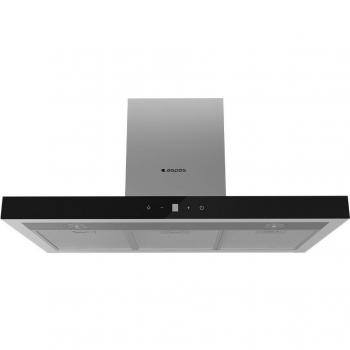 Campana Decorativa Aspes ACPT900AN Tipo T Cristal 90cm 800 m3/h Negro Inox