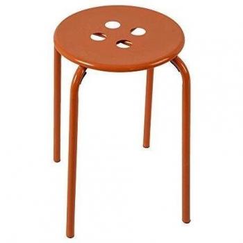 Taburete metal para baño naranja 30x44cm naranja