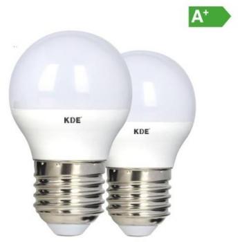 Bombilla esférica G45 5W E27 Luz Cálida x2