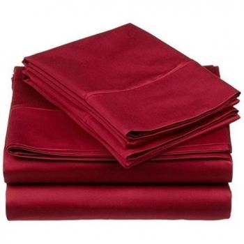 Scalabedding 300-de percale de-de ropa de cama de costura para chaquetas de percal de algodón egipcio muy suave con bolsillo 1 pieza Sábana bajera para cama/sábana bajera doble Extra larga de color para hasta 40,64 cm pulgada{0} con bolsillo totalmente