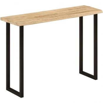 Mesa consola con borde natural de madera maciza de mango 105x33x76 cm