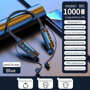 Auriculares Inalámbricos TWS Bluetooth Deportivos HiFi con Batería de 1000 mAh, Resistentes al Agua y Micrófono - Reproducción de 10,000 horas