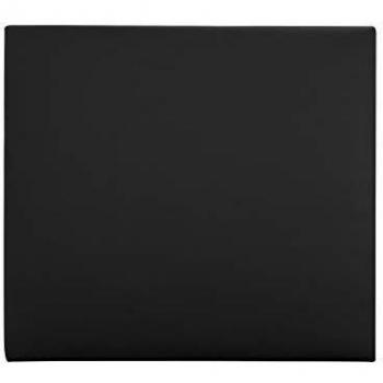 Decowood - Cabecero para Cama Tapizado en Polipiel Liso, Negro - 90 x 80 cm