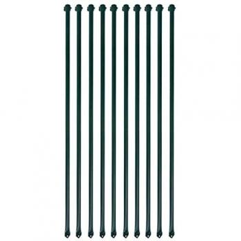 vidaXL Garden Posts 10 pcs 1 m Metal Green
