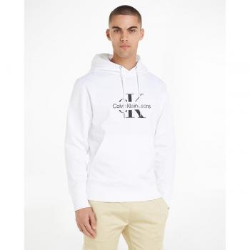 Calvin Klein Men's White Logo Hoodie - Size M