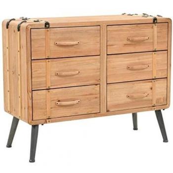 vidaXL Mueble Cajones 91x35x73 cm Madera Abeto Dormitorio Sinfonier Cómoda