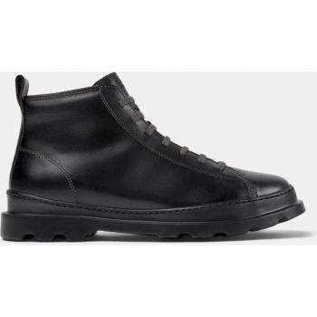 Botas de Hombre de Piel con Cordones en Negro