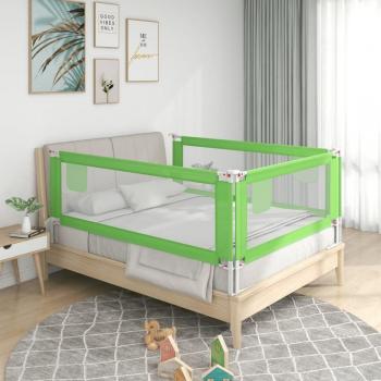 Day and Night - Grade de seguridad para cama infantil en tela verde 190x25 cm