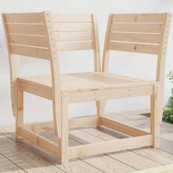 Silla de jardín en madera maciza de pino 83x73x78 cm Marrón