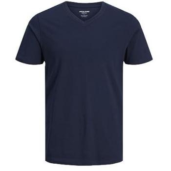Camiseta Hombre Jack & Jones Organic Basic Manga Corta Cuello en V Color Azul Marino L