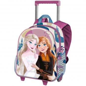 Mochila 3D con Ruedas Pequeña Frozen 2 Castillo 26x34x13cm