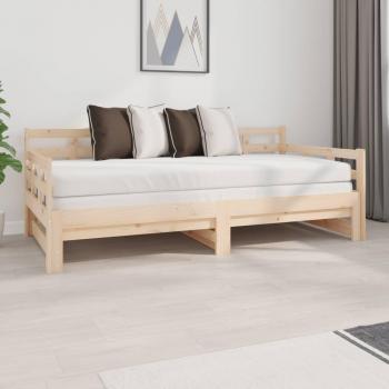 Sofá cama extraíble de madera maciza de pino 2x(90x190) cm