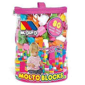 M MOLTO Bolsa Blocks Rosa 80 pcs