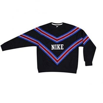 NIKE W NSW NSP Crew FLC Sudadera, Mujer, Black/Black/White, XS