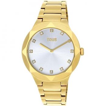 Reloj Tous analógico con brazalete de acero IPG dorado Karat Round