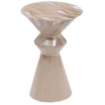 Mesa auxiliar Beige Hierro 34 x 34 x 50 cm