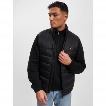 Lyle & Scott Wadded Zip Gilet - Jet Black - Male - Size: S