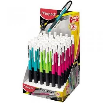 Maped Long Life - Portaminas, 36 unidades, 0.5 mm, multicolor