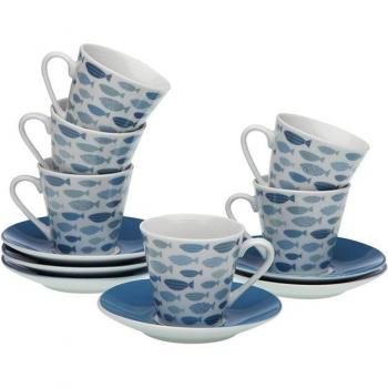 Versa Set 6 tazas café c/p aqua
