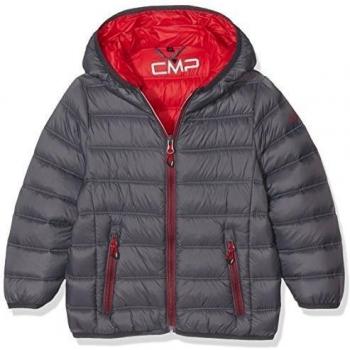 CMP plumífero para joven, otoño/invierno, niño, color Asphalt/Ferrari, tamaño 104