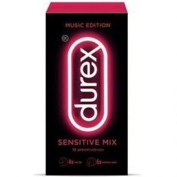 DUREX MUSIC EDITION PRESERVATIVOS SENSITIVE MIX 10 UNIDADES