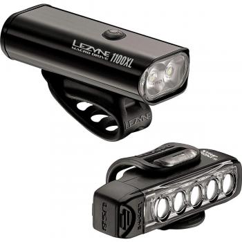 Lezyne Macro Drive 1100XL/Strip Pro Pair Luz LED Delantera y Trasera, Negro, Talla Única
