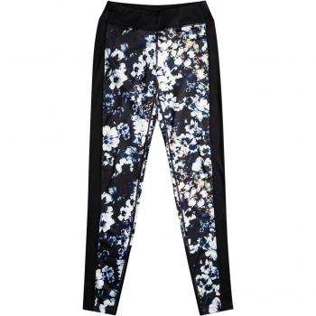Leggin de mujer Big Gel Roxy - Malla larga negra, blanca y azul, tamaño XS