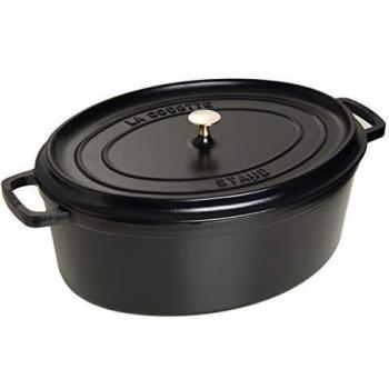 Staub Oval Cast Iron Cocotte 27 cm, Black, 3.2 L
