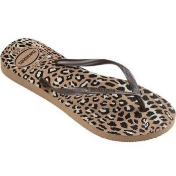 Chanclas Havaianas Slim Animals - Rosa Oro y Café - Talla EU 39/40