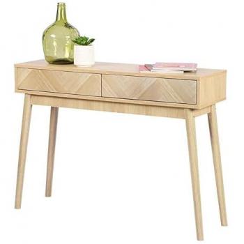 Consola Urbana Shelby 2 Tirores Efecto Madera Clara 100x30x75cm