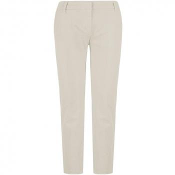 Beige Slim-Fit Lightweight Stretch Cotton Chino Pants for Women, Size XS