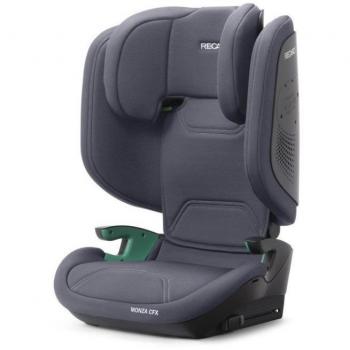 Silla de Auto Monza CFX - Montreal Grey, características: diseño ergonómico, sistema de seguridad avanzado, respaldo ajustable, reposacabezas regulable en altura, acolchado confortable, compatible con el sistema ISOFIX, adecuada para