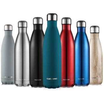 CMXING Botella De Agua 500 mL & 750 mL de Doble Pared con Aislamiento de Botella de Agua de Acero Inoxidable